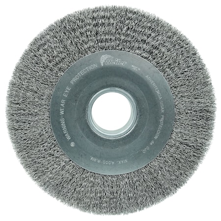Weiler 10" Wide Face Crimped Wire Wheel .0118" Steel Fill 2" Arbor Hole 3190